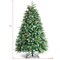 5ft Pre-Lit Snowy Christmas Hinged Tree 11 Flash Modes w/ 250 Multi-Color Lights